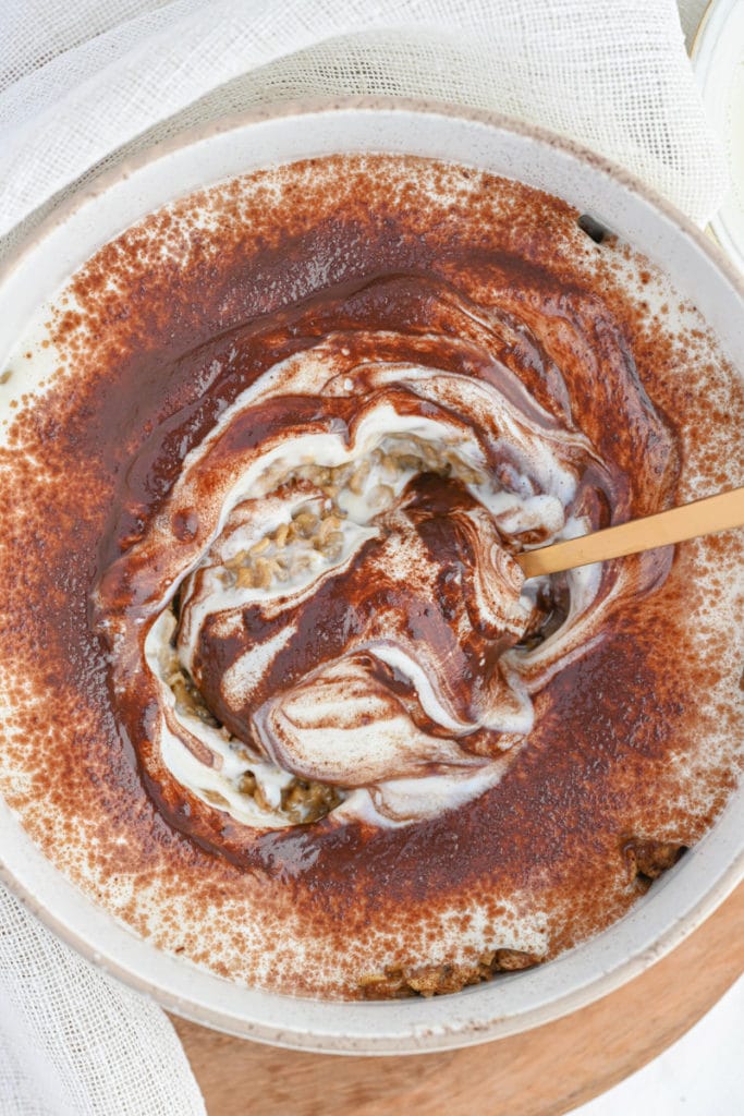 Healthy Tiramisu Oatmeal