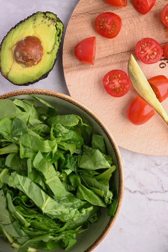 ingredients for protein pasta salad