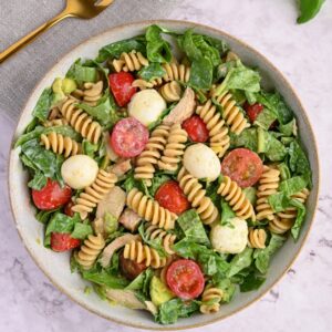 protein pasta salad recipe with chicken