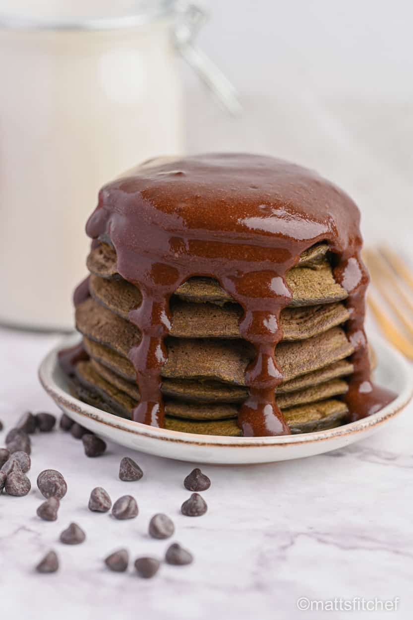 Chocolate Spinach Protein Pancakes (No Banana)