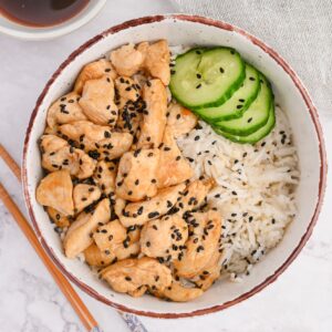 healthy teriyaki chicken bowl