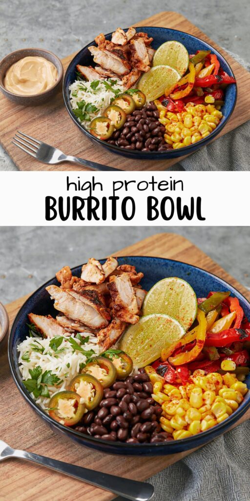 Chicken Burrito Bowl for Pinterest 