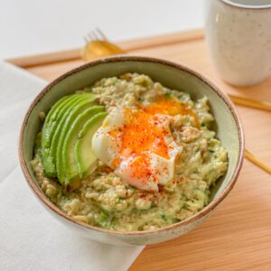 high protein savory oatmeal