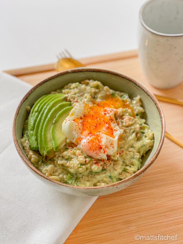 high protein savory oatmeal