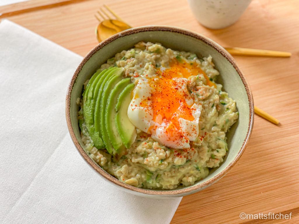 high protein savory oatmeal recipe