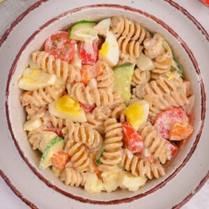 protein egg pasta salad