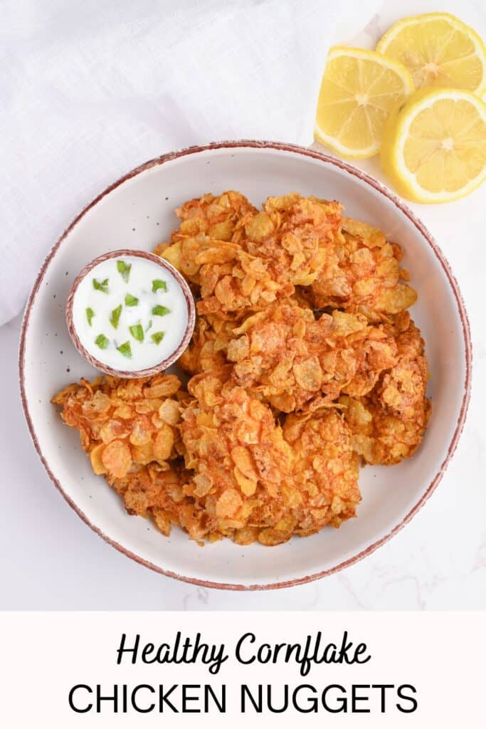 Healthy chicken with cornflakes