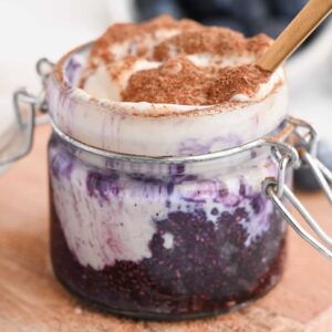 Cheesecake Protein Chia Pudding with Greek Yogurt