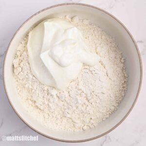 how to make Greek yogurt pizza dough without yeast