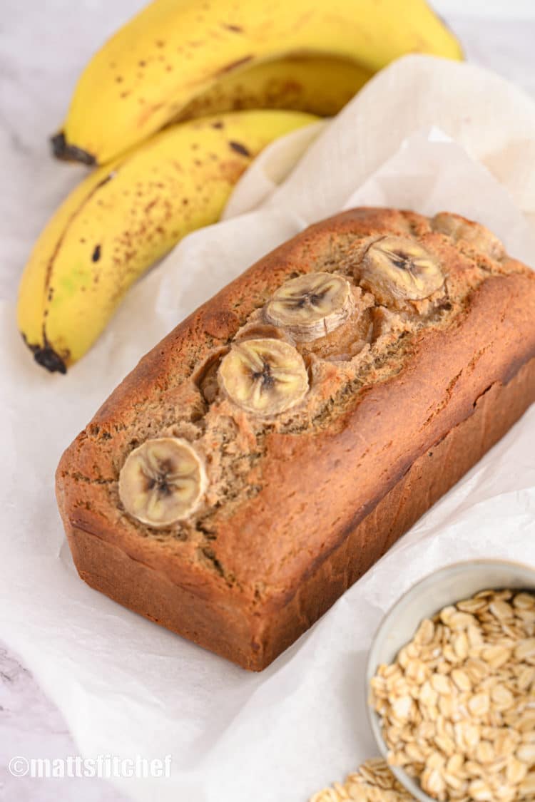 Moist Protein Banana Bread No Sugar No Oil