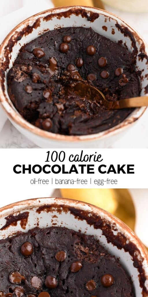 100 Calorie Chocolate Mug Cake - No Oil!