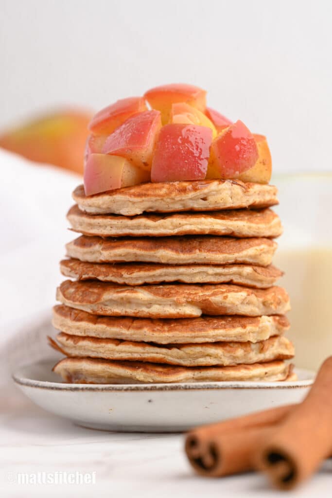 apple protein pancakes with Greek yogurt