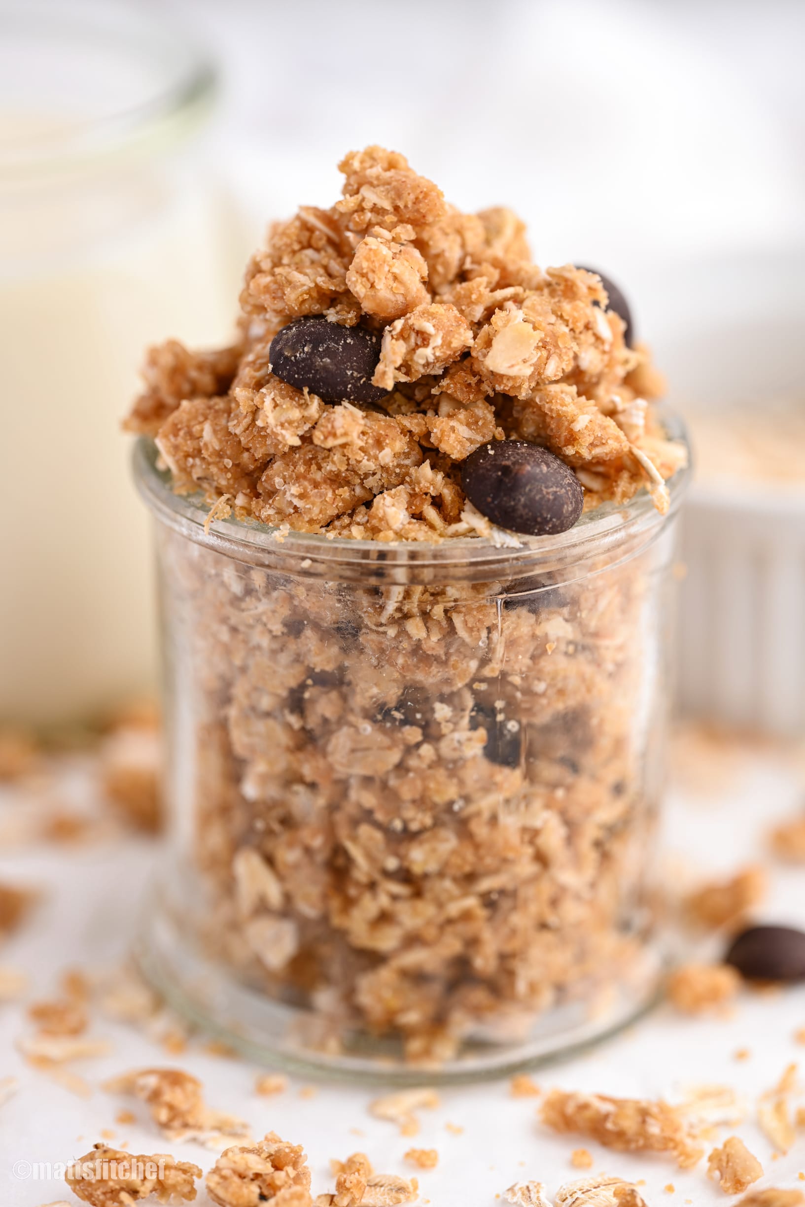 healthy no bake granola with peanut butter