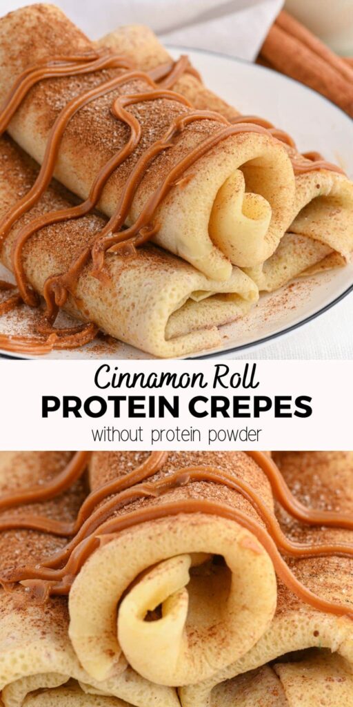 Healthy cinnamon roll crepes