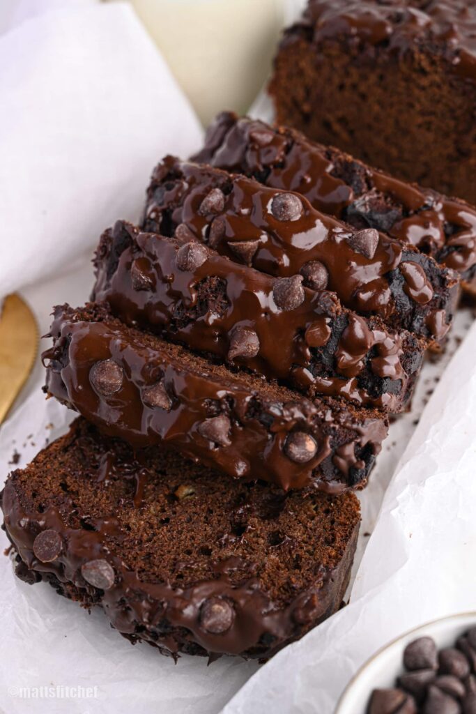 healthy chocolate banana bread