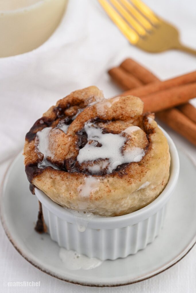 Healthy single serve cinnamon roll