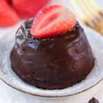 flourless chocolate mug cake with 3 ingredients