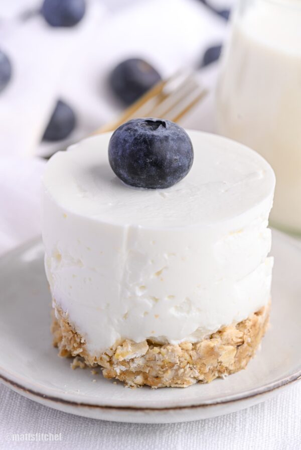 Healthy No Bake Cheesecake for One