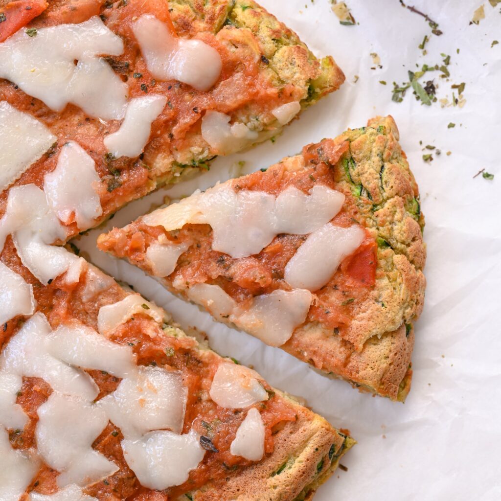 Grated zucchini pizza