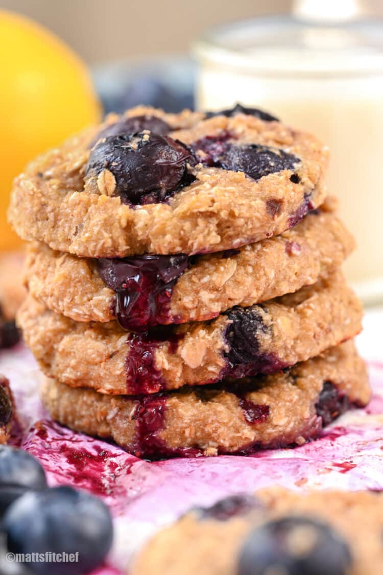 Healthy Blueberry Oatmeal Cookies