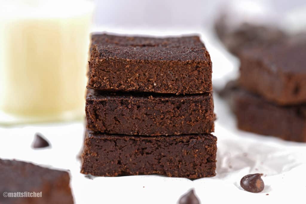 low calorie protein brownies with banana