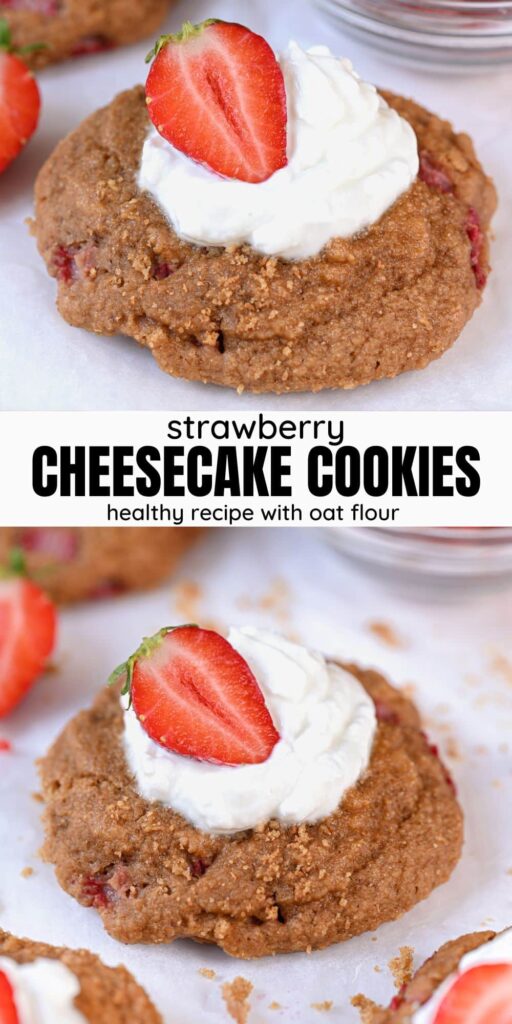 cheesecake cookies with strawberries