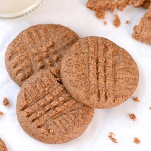 3 ingredient cookies with peanut butter