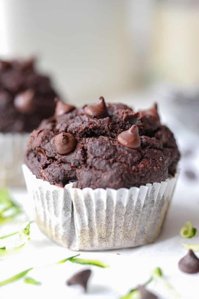 Healthy Chocolate Zucchini Muffins