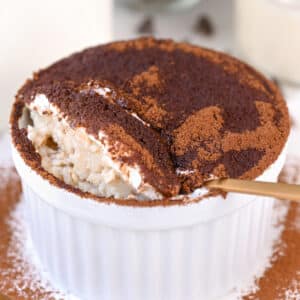 low calorie Tiramisu with rice cakes