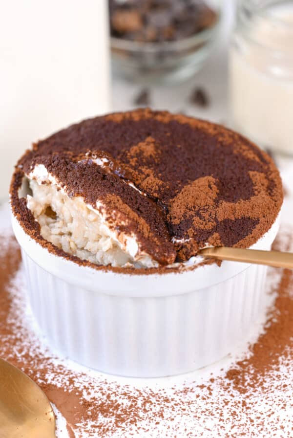 low calorie Tiramisu with rice cakes