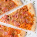 homemade Greek yogurt pizza without yeast, without protein powder