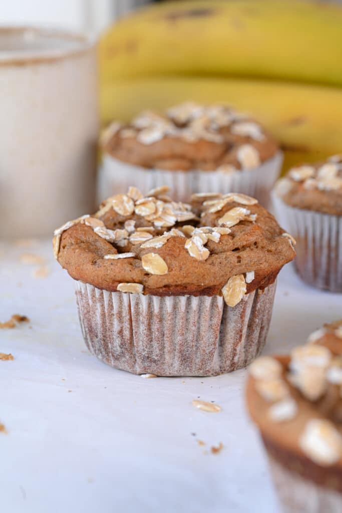 Healthy Banana Oatmeal Muffins