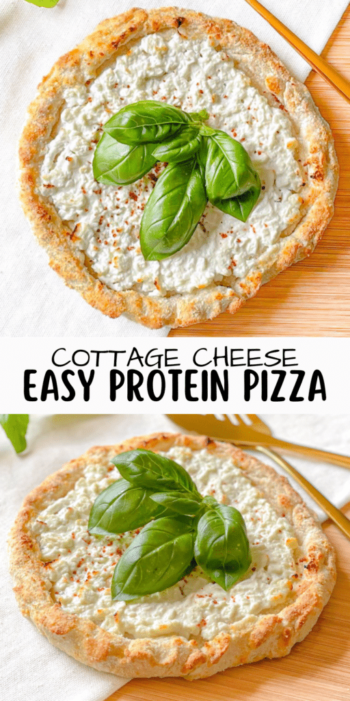 Pinterest picture for cottage cheese pizza recipe