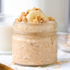 Banana Overnight Oats Healthy Recipe with Chia Seeds