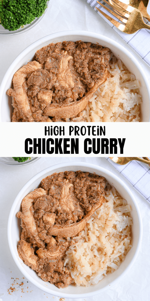 High Protein Chicken Curry for Pinterest