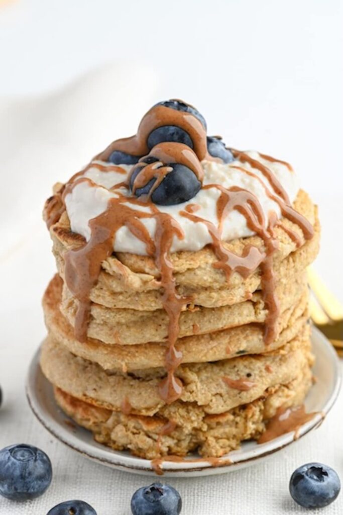 Blueberry Oatmeal Pancakes