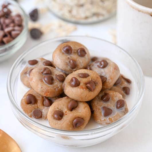 Cookie Crisp cereal with protein powder