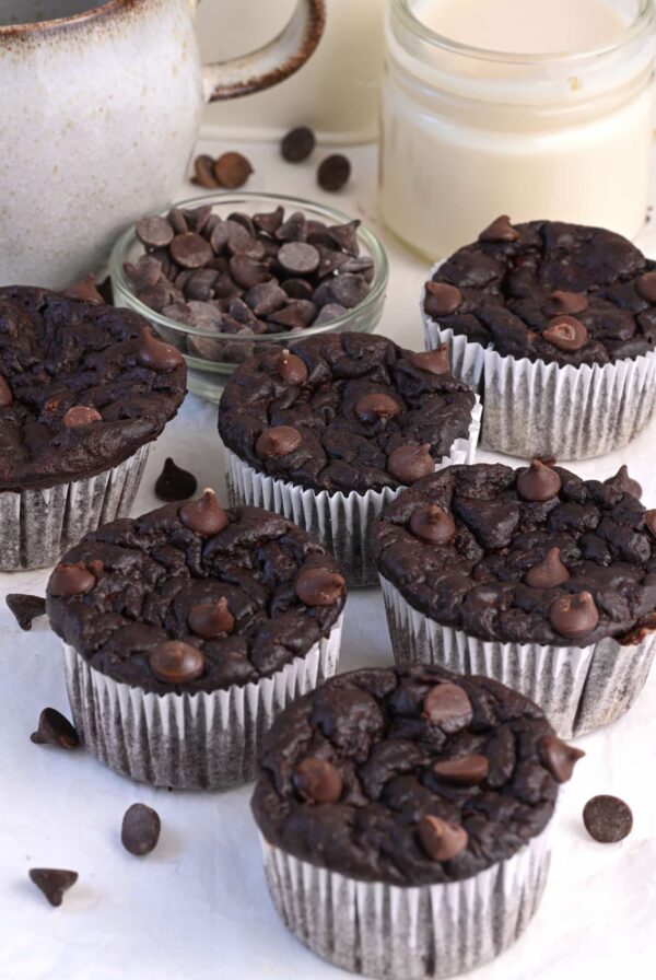 3 ingredient chocolate muffins with no flour