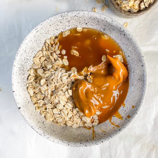 add maple syrup to oat dough