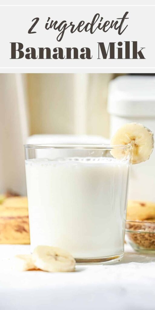 2 ingredient banana and milk drink