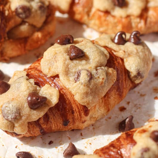 Viral Cookie Croissant stuffed with chocolate chip cookie dough
