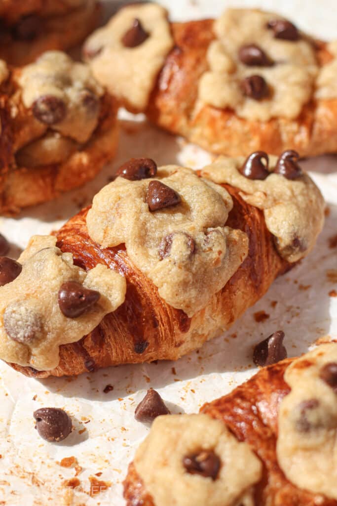 Viral Cookie Croissant stuffed with chocolate chip cookie dough