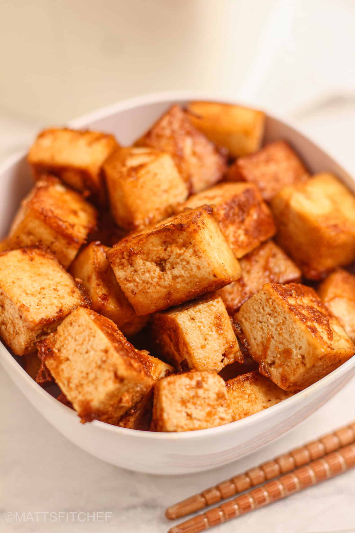 Crispy Air Fryer Tofu (88 Kcal)