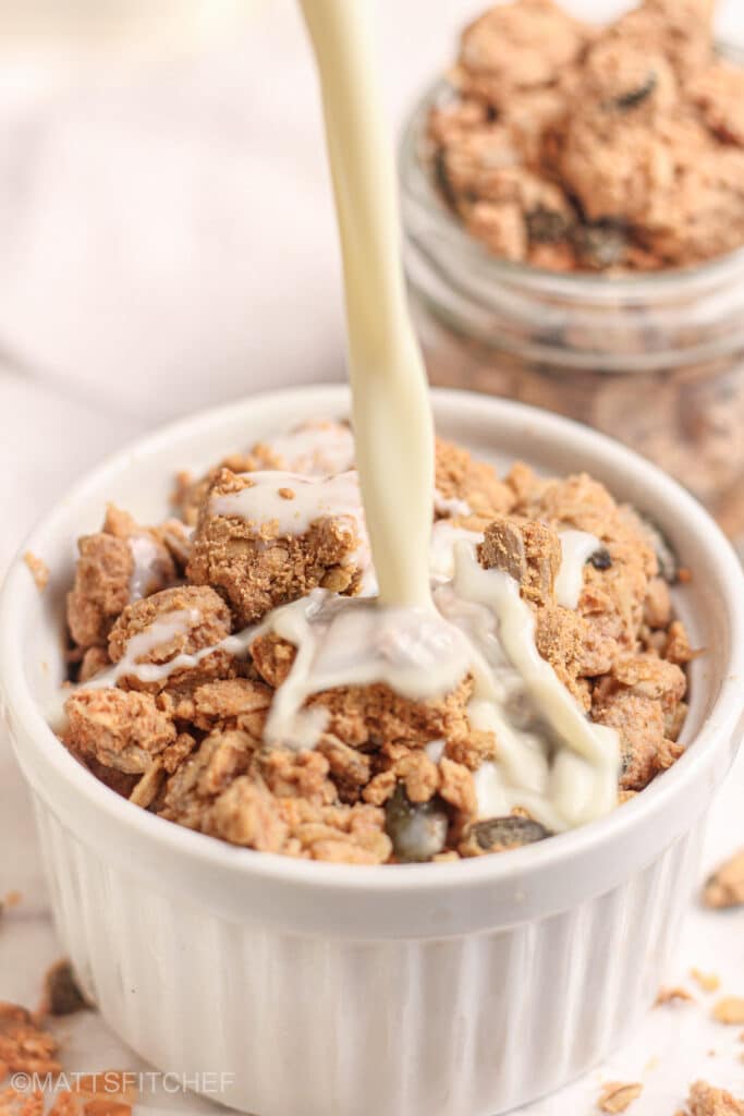 High protein granola cereal