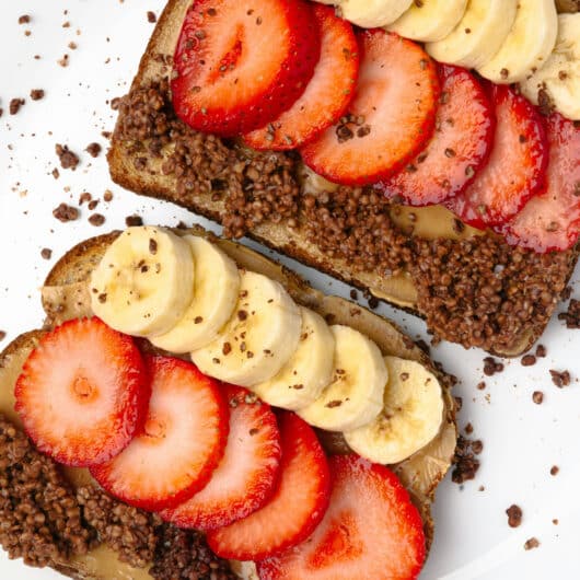 berry nut butter toast