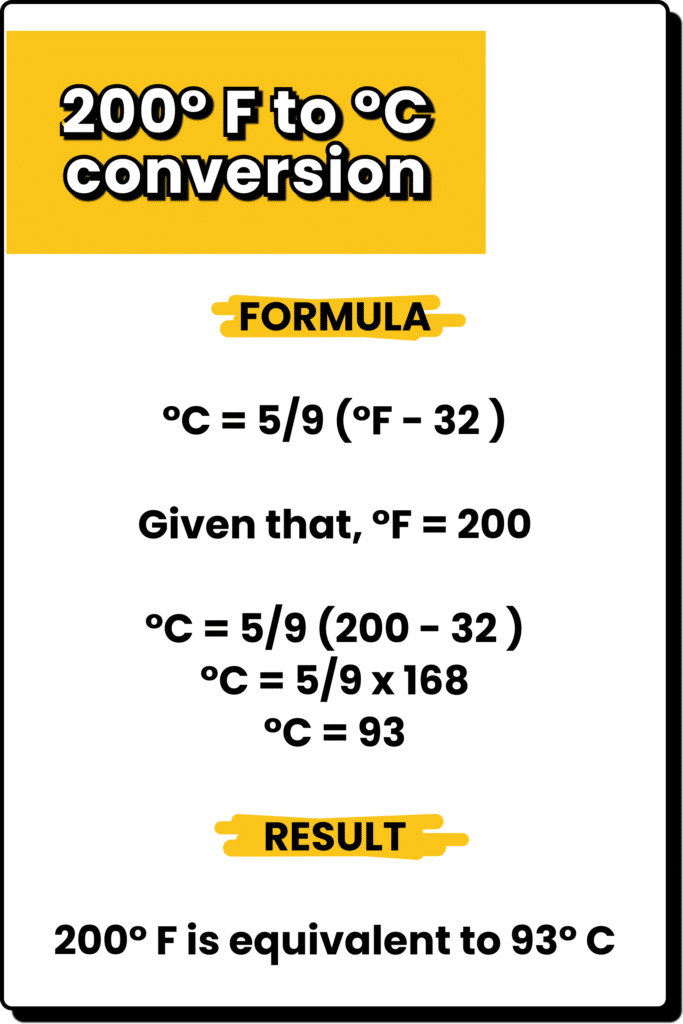 200 Fahrenheit to Celsius