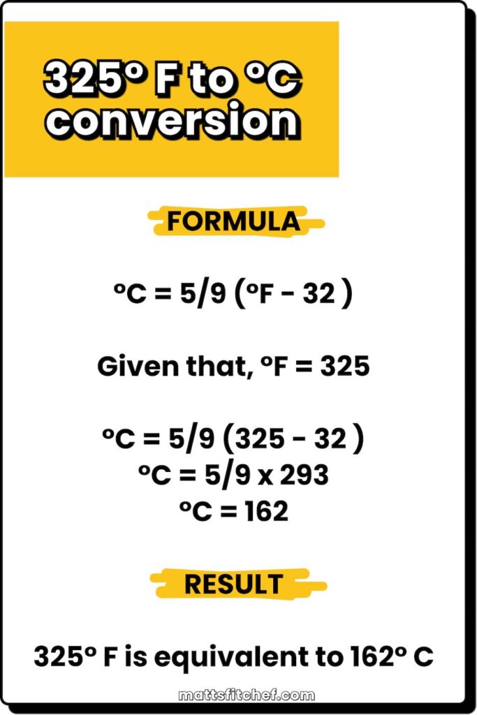 325 Fahrenheit to Celsius