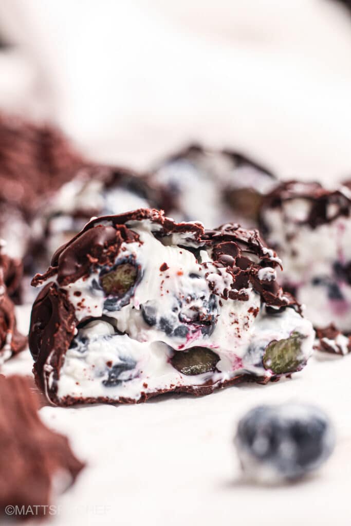 Frozen Blueberry Yogurt Clusters