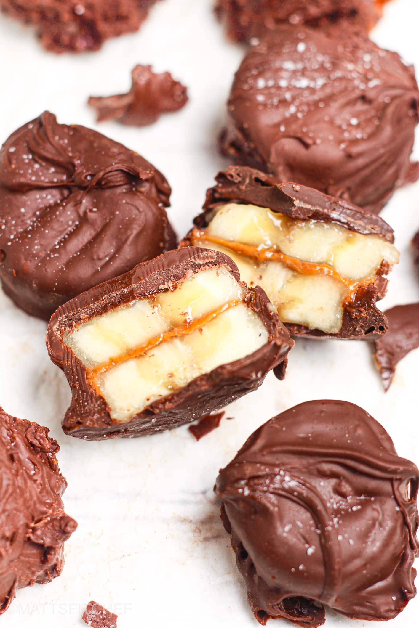 Chocolate Peanut Butter Banana Bites