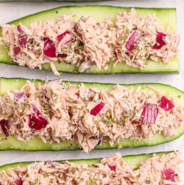 Tuna Cucumber Boats